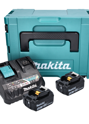 Makita Power Source Kit 18 V avec 2x BL 1840 B batterie 4,0 Ah ( 2x197265-4 ) + DC 18 RE Multi chargeur rapide ( 198720-9 ) + Makpac