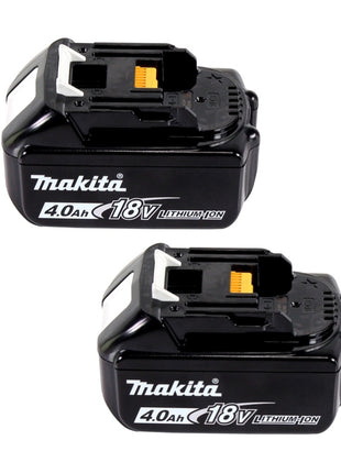 Kit de fuente de alimentación Makita 18 V con 2x batería BL 1840 B 4.0 Ah (197265-4) + cargador doble DC 18 SH (199687-4) + Makpac