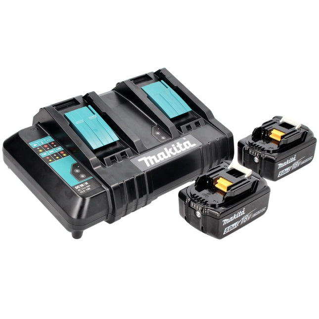 Makita Power Source Kit 18 V with 2x BL 1850 B 5.0 Ah battery ( 197280-8 ) + DC 18 SH double charger ( 199687-4 )