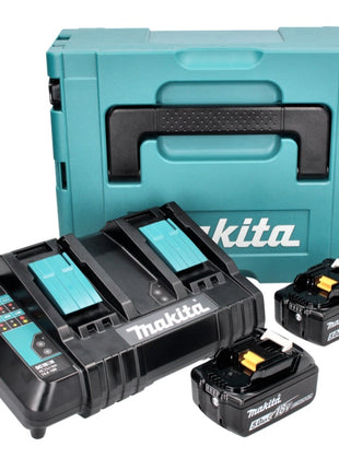 Zestaw Makita Power Source Kit 18 V z akumulatorem 2x BL 1850 B 5.0 Ah ( 197280-8 ) + podwójna ładowarka DC 18 SH ( 199687-4 ) + Makpac