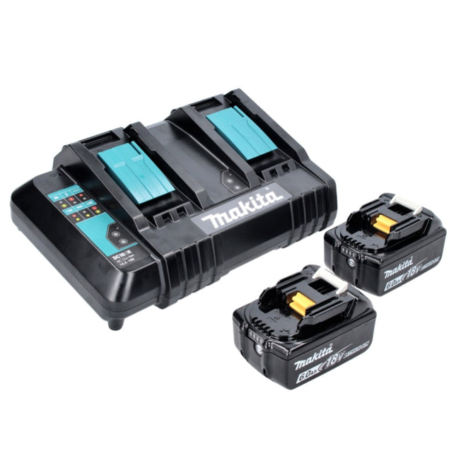 Makita Power Source Kit 18 V with 2x BL 1860 B 6.0 Ah battery ( 197422-4 ) + DC 18 SH double charger ( 199687-4 )