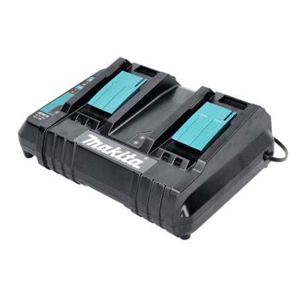 Kit di alimentazione Makita 18 V con 2x batteria BL 1860 B 6,0 Ah ( 197422-4 ) + caricabatterie doppio DC 18 SH ( 199687-4 )