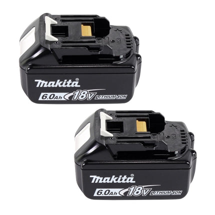 Makita Power Source Kit 18 V with 2x BL 1860 B 6.0 Ah battery ( 197422-4 ) + DC 18 SH double charger ( 199687-4 ) + Makpac