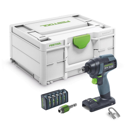 Festool TID 18-Basic Llave de impacto sin cable 18 V 180 Nm 1/4" ( 576481 ) + 6 pcs. juego de puntas + systainer - sin batería, sin cargador