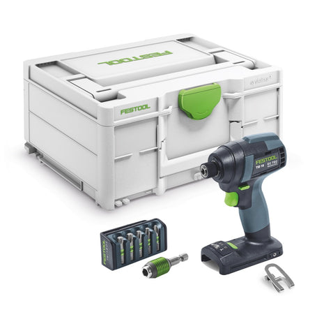 Festool TID 18-Basic Visseuse à choc sans fil 180Nm 1/4" 18V + Coffret Systainer + Set d'embouts 6 pcs. - sans batterie, sans chargeur  (576481)