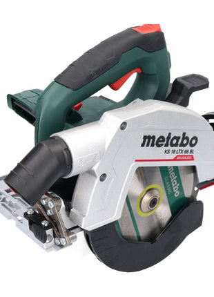 Metabo KS 18 LTX 66 BL Scie circulaire portative sans fil 18 V 165 mm + 2x batterie 4,0 Ah + chargeur + rail + metaBOX