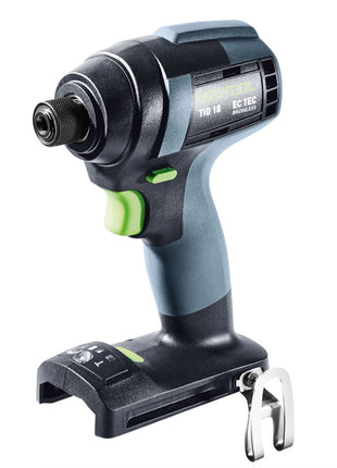 Festool TID 18 HPC 4.0 I-Plus Atornillador de impacto a batería 18 V 180 Nm 1/4" (576482) + 2x batería 4,0 Ah + cargador + juego de 6 puntas + systainer