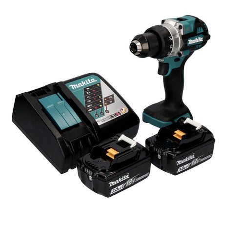 Makita DDF 486 RF Akku Bohrschrauber 18 V 130 Nm Brushless + 2x Akku 3,0 Ah + Ladegerät