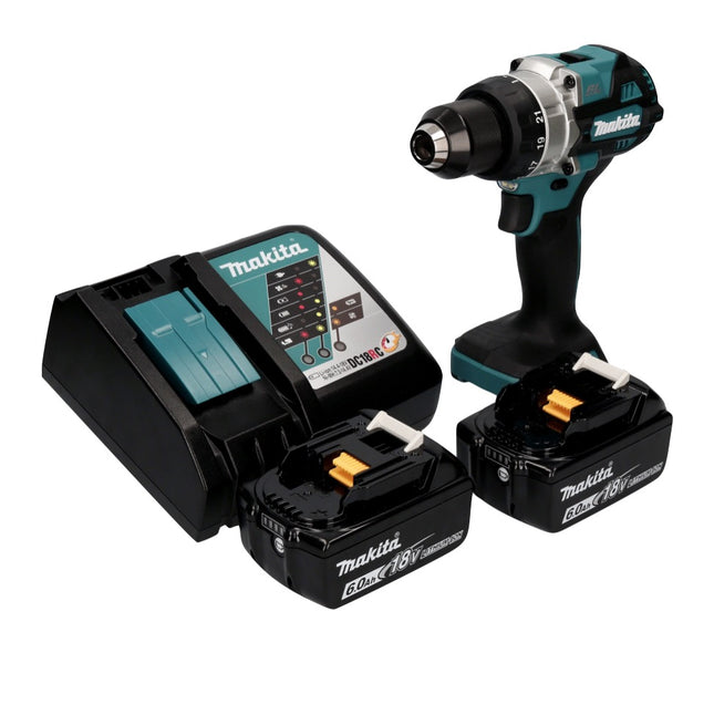 Taladro atornillador a batería Makita DDF 486 RG 18 V 130 Nm sin escobillas + 2x batería recargable 6,0 Ah + cargador