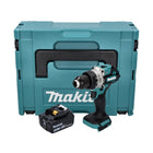 Taladro atornillador a batería Makita DDF 486 T1J 18 V 130 Nm sin escobillas + 1x batería recargable 5,0 Ah + Makpac - sin cargador