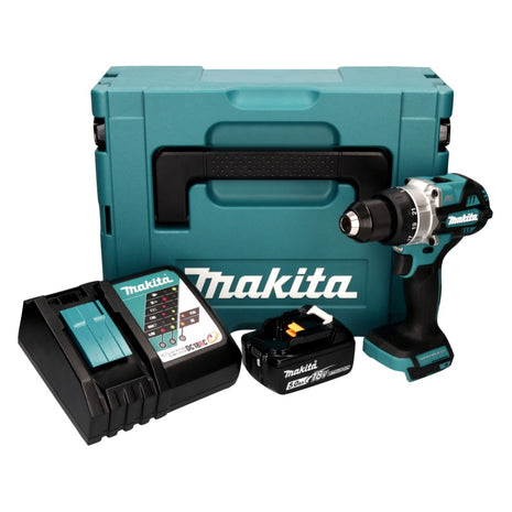 Trapano avvitatore a batteria Makita DDF 486 RT1J 18 V 130 Nm brushless + 1x batteria ricaricabile 5,0 Ah + caricabatterie + Makpac