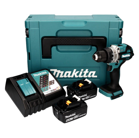 Trapano avvitatore a batteria Makita DDF 486 RGJ 18 V 130 Nm brushless + 2x batteria ricaricabile 6,0 Ah + caricabatterie + Makpac