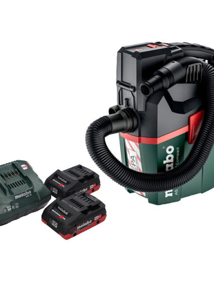 Metabo AS 18 HEPA PC Aspirador de batería compacto 18 V 6 l Aspirador en seco y húmedo con función de soplado + 2x baterías 4,0 Ah + cargador