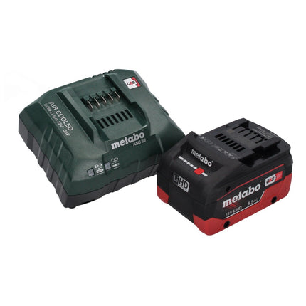 Metabo AS 18 HEPA PC Aspirador de batería compacto 18 V 6 l Aspirador en seco y húmedo con función de soplado + 1x batería 5,5 Ah + cargador