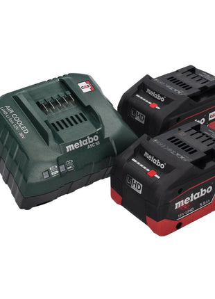 Metabo AS 18 HEPA PC Aspirador de batería compacto 18 V 6 l Aspirador en seco y húmedo con función de soplado + 2x baterías 5,5 Ah + cargador