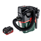 Metabo AS 18 HEPA PC Aspirador de batería compacto 18 V 6 l Aspirador en seco y húmedo con función de soplado + 1x batería 10,0 Ah - sin cargador