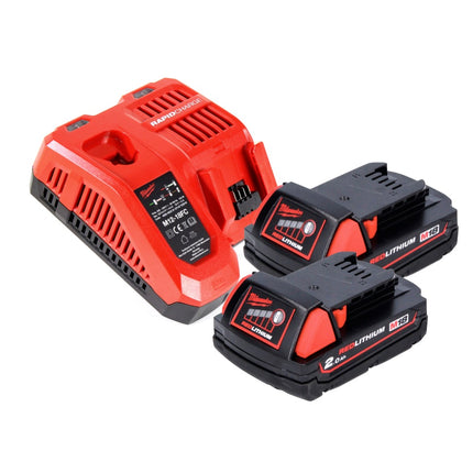 Milwaukee M18 FMT-202X FUEL Battery Multitool 18 V Brushless + 2x batterie 2,0 Ah + chargeur + 7 pcs. tools Set d'accessoires + HD Box