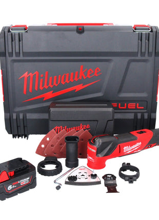 Milwaukee M18 FMT-601X FUEL multiherramienta a batería 18 V sin escobillas + 1x batería 6,0 Ah + set de accesorios 7 piezas + caja HD - sin cargador