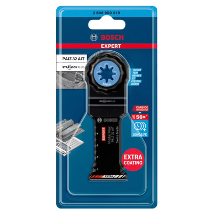 Hoja de sierra de inmersión Bosch EXPERT PAIZ 32 AIT Starlock Plus 32 x 50 mm 10 piezas (2608900020) para carburo metálico MetalMax - sucesor de 2608664495