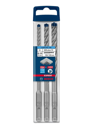 Bosch EXPERT SDS Plus-7X Set de forets pour perforateur, pour béton / pierre, 6 / 8 / 10 mm, 3 pcs. - Successeur de 2608576201(2608900196)