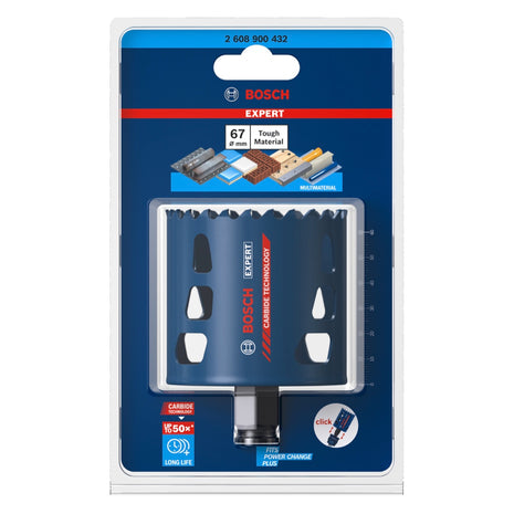 Bosch EXPERT Tough Material Lochsäge 67 x 60 mm Carbide ( 2608900432 ) Universal - Nachfolger von 2608594175