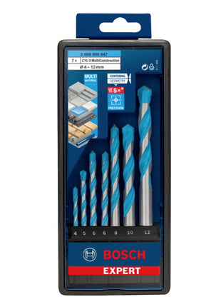 Bosch EXPERT CYL-9 Multi Construction Bohrer Set 7 tlg. 4 - 12 mm ( 2608900647 ) - Nachfolger von 2607010543 - Toolbrothers