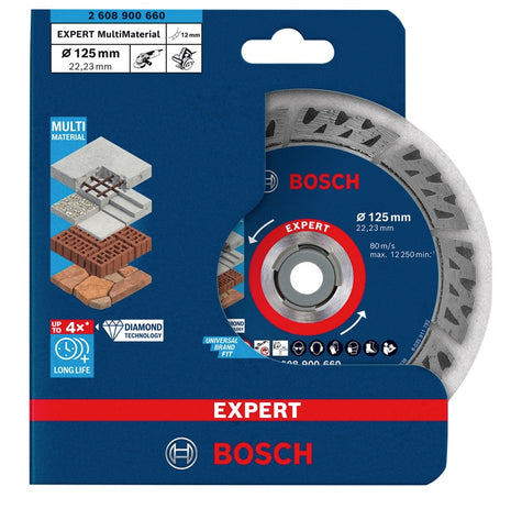 Bosch EXPERT Multi Material Diamant Trennscheibe 125 x 22,23 x 2,2 mm ( 2608900660 ) - Nachfolger von 2608603630 - Toolbrothers