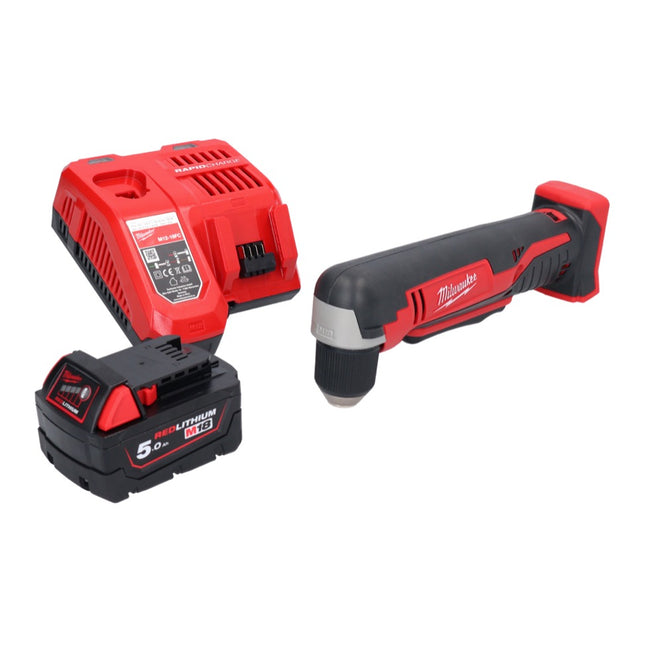Taladro angular inalámbrico Milwaukee C18 RAD-501FC 18 V 20 Nm + 1x batería 5,0 Ah + cargador