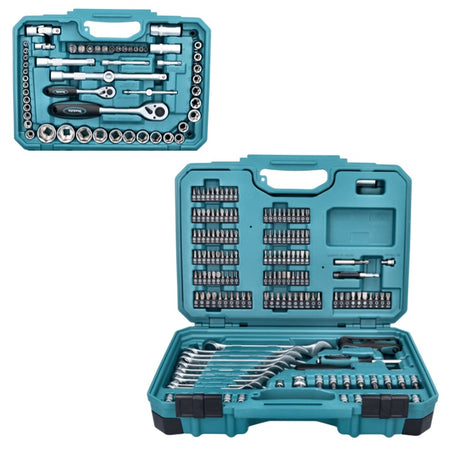 Juego de herramientas Makita 221 piezas de acero al cromo vanadio (E-10883) broca/llave combinada/llave de tubo/destornillador/trinquete