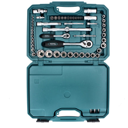 Makita Ensemble d'outils - 221 pièces , embout en acier au chrome vanadium (E-10883) / clé mixte / clé à douille / tournevis / cliquet