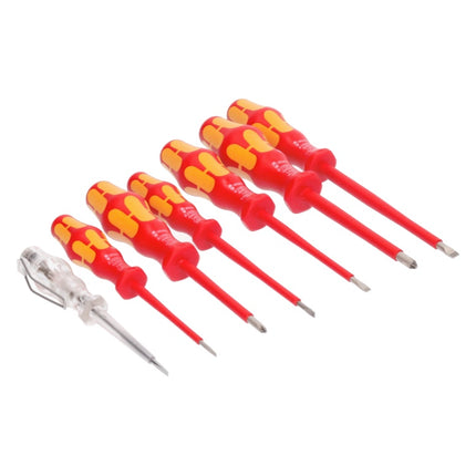 Juego de destornilladores Wera 160i/7 7 piezas Kraftform Plus VDE 1000 V + comprobador de fases.