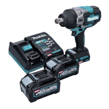 Makita TW 001 GM201 Llave de impacto sin cable 40 V máx. 1800 Nm XGT sin escobillas + 2x batería recargable 4,0 Ah + cargador