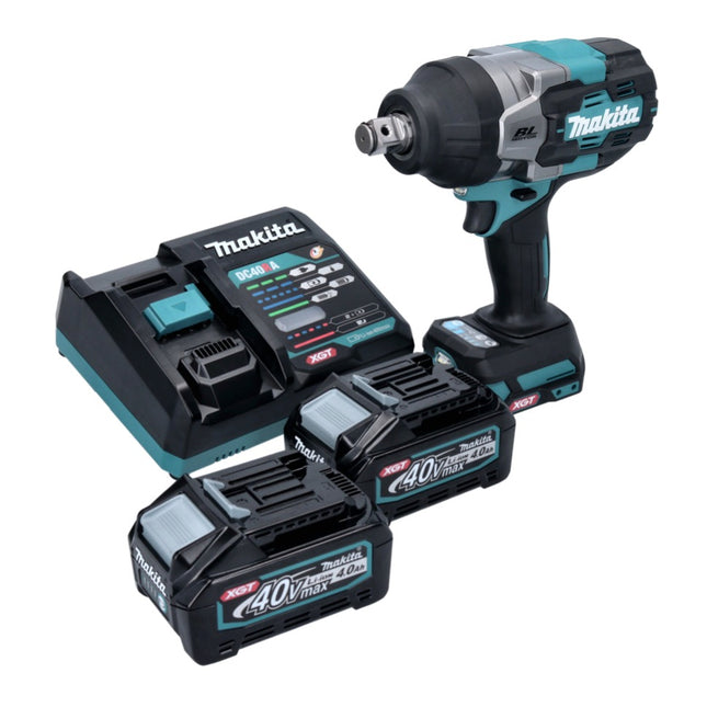 Makita TW 001 GM201 Avvitatore a impulsi a batteria 40 V max. 1800 Nm Brushless XGT + 2x batteria ricaricabile 4,0 Ah + caricabatterie