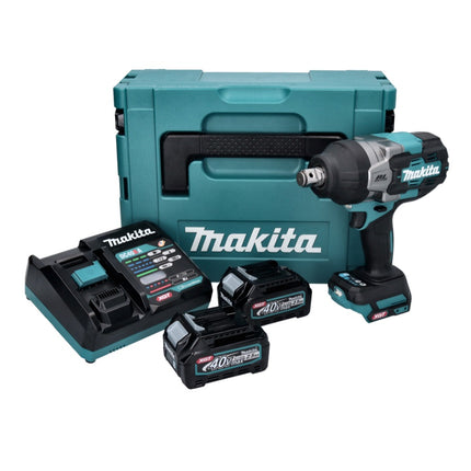 Makita TW 001 GD201 Cordless impact wrench 40 V max. 1800 Nm Brushless XGT + 2x rechargeable battery 2.5 Ah + charger + Makpac