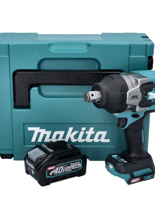 Makita TW 001 GM101 Llave de impacto inalámbrica 40 V máx. 1800 Nm Brushless XGT + 1x batería 4,0 Ah + Makpac - sin cargador