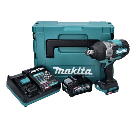 Llave de impacto inalámbrica Makita TW 001 GM101 40 V máx. 1800 Nm Brushless XGT + 1x batería 4,0 Ah + cargador + Makpac