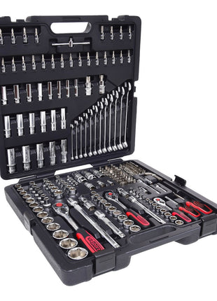 KS Tools CHROMEplus Set de douilles 1/4" 3/8 " 5/16" 1/2" : Cliquet réversible / Clés mixtes / Inbus / Torx / Fente / Phillips / Pozidriv / Six pans  216 pcs. (918.0216)