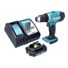 Makita DDF 453 RA1 taladro atornillador inalámbrico 18 V 42 Nm + 1x batería 2,0 Ah + cargador