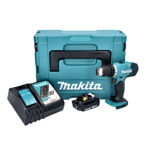 Makita DDF 453 RA1J Akumulatorowa wiertarko-wkrętarka 18 V 42 Nm + 1x akumulator 2,0 Ah + ładowarka + Makpac