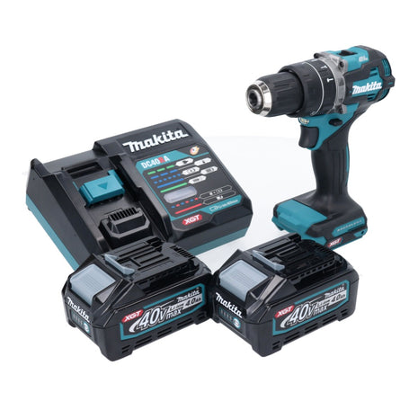 Makita HP 002 GM201 Akku Schlagbohrschrauber 40 V 64 Nm Brushless + 2x Akku 4,0 Ah + Ladegerät