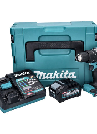 Makita HP 002 GM101 taladro percutor inalámbrico 40 V 64 Nm sin escobillas + 1x batería 4,0 Ah + cargador + Makpac