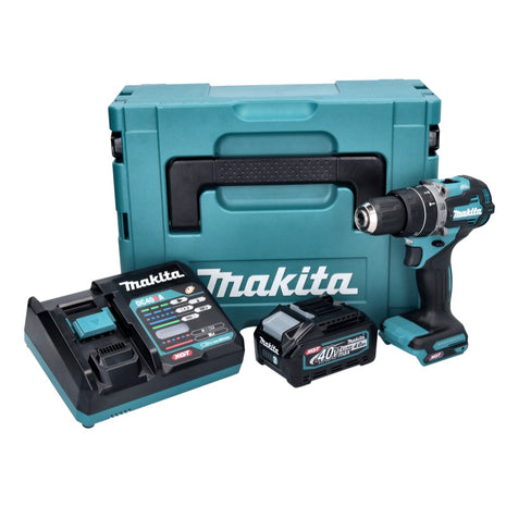 Makita HP 002 GM101 taladro percutor inalámbrico 40 V 64 Nm sin escobillas + 1x batería 4,0 Ah + cargador + Makpac