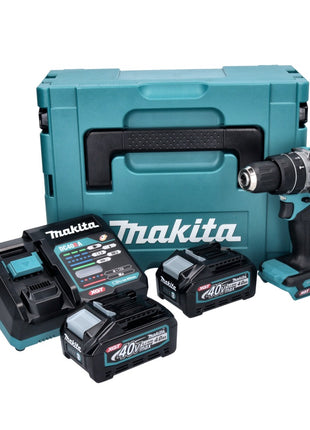 Makita HP 002 GM201 Akku Schlagbohrschrauber 40 V 64 Nm Brushless + 2x Akku 4,0 Ah + Ladegerät + Makpac