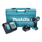 Taladro percutor inalámbrico Makita DHP 485 STX5 18 V 50 Nm sin escobillas + 1x batería 5,0 Ah + cargador + set de accesorios 101 piezas + estuche