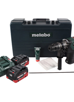 Metabo KHA 18 LTX BL 40 martillo combinado a batería 18 V 8,6 J SDS max sin escobillas + 2x batería 8,0 Ah + cargador + maletín