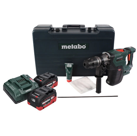 Metabo KHA 18 LTX BL 40 marteau combiné à batterie 18 V 8,6 J SDS max brushless + 2x batterie 8,0 Ah + chargeur + coffret