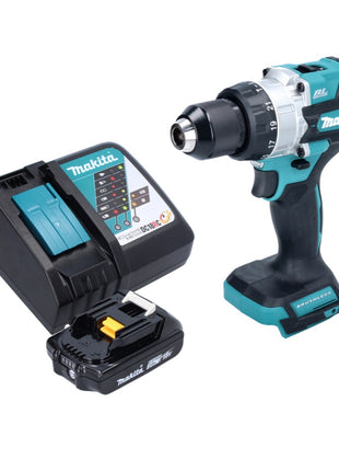 Makita DHP 486 RA1 akumulatorowa wiertarko-wkrętarka udarowa 18 V 130 Nm bezszczotkowa + 1x akumulator 2,0 Ah + ładowarka