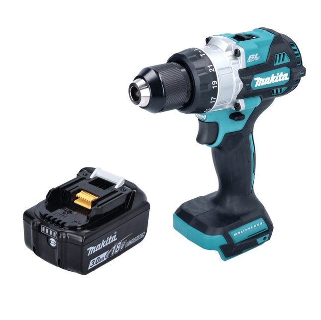 Taladro de percusión sin cable Makita DHP 486 F1 18 V 130 Nm sin escobillas + 1x batería recargable 3,0 Ah - sin cargador