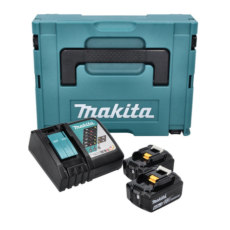 Kit de fuente de alimentación Makita 18 V (198116-4) con 2x BL 1860 B + cargador DC 18 RC + Makpac