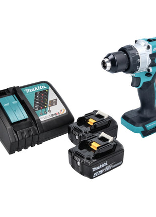 Taladro percutor inalámbrico Makita DHP 486 RM 18 V 130 Nm sin escobillas + 2 baterías 4,0 Ah + cargador